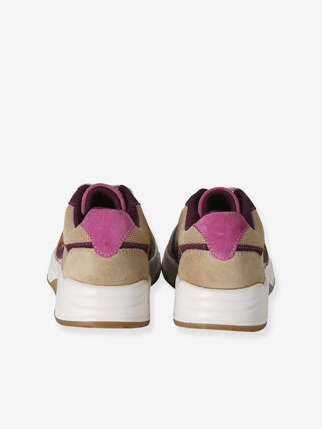 Basket enfant fille cuir a lacets beige - vertbaudet enfant 