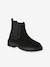 Pair of girls leather boots black - vertbaudet enfant 