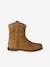 Boots fille cuir zippées marron - vertbaudet enfant 
