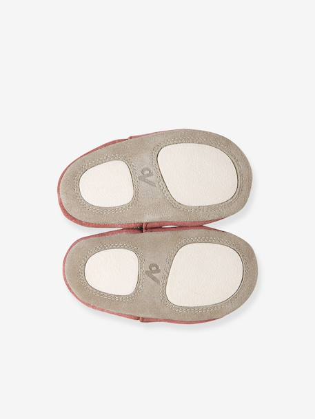 Supple Leather Shoes with Elastic, for Babies gold+night blue+old rose+printed pink+printed white+rosy+set pink - vertbaudet enfant 