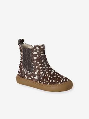 Shoes-Leather Zipped & Elasticated Chelsea Boots for Babies