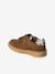 Baskets enfant fille cuir à scratchs beige+marron+vieux rose - vertbaudet enfant 