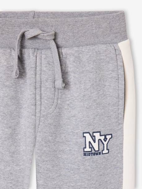 Jogging garçon bande côté bordeaux+gris chiné+rouge+vert - vertbaudet enfant 