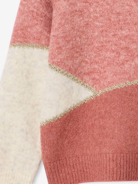 Long-sleeved knitwear jumper for girls olive+rosy - vertbaudet enfant 