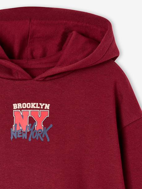 Hooded sweatshirt for boys marl red+navy blue - vertbaudet enfant 