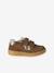Pair of girls leather trainers beige+brown+old rose - vertbaudet enfant 