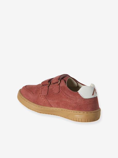 Pair of girls leather trainers old rose - vertbaudet enfant 