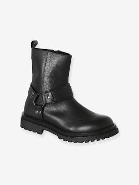 Boots fille cuir zippées - vertbaudet enfant Boots fille cuir zippées - vertbaudet enfant