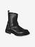 Boots fille cuir zippées noir - vertbaudet enfant 