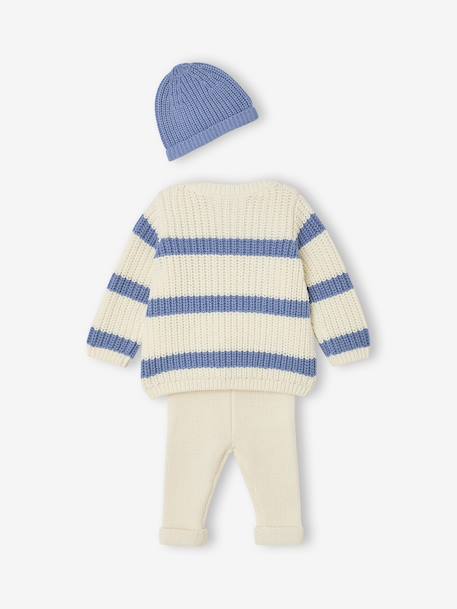 3-piece knitwear set for newborn boys blue - vertbaudet enfant 
