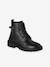 Boots fille cuir à lacets et zip noir - vertbaudet enfant 