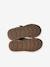 Baskets garçon cuir à scratch kaki+marine - vertbaudet enfant 
