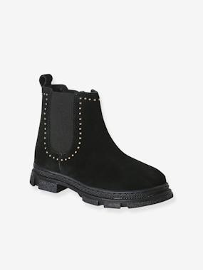 Boots fille cuir zippées - vertbaudet enfant -Boots fille cuir zippées