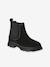 Pair of girls leather boots black - vertbaudet enfant 