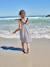 Girl's sleeveless dress navy blue+old rose - vertbaudet enfant 