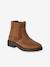 Boots fille cuir zippées marron - vertbaudet enfant 