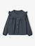 Long-sleeved shirt for girls rosy+slate blue+vanilla - vertbaudet enfant 