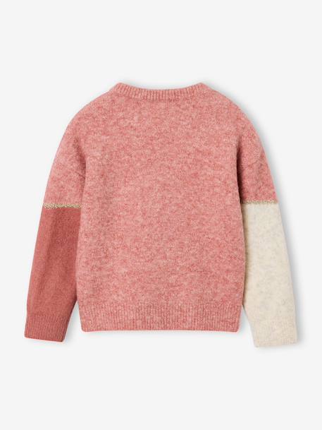 Long-sleeved knitwear jumper for girls olive+rosy - vertbaudet enfant 