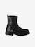 Boots fille cuir zippées noir - vertbaudet enfant 