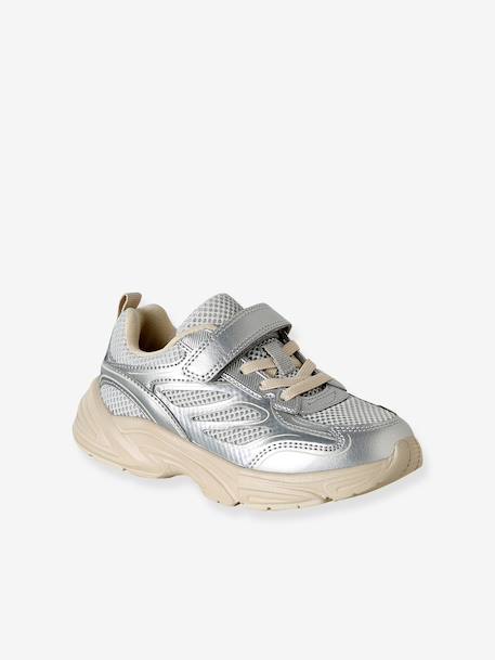 Pair of girls trainers silver - vertbaudet enfant 