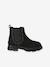 Boots fille cuir zippées noir - vertbaudet enfant 