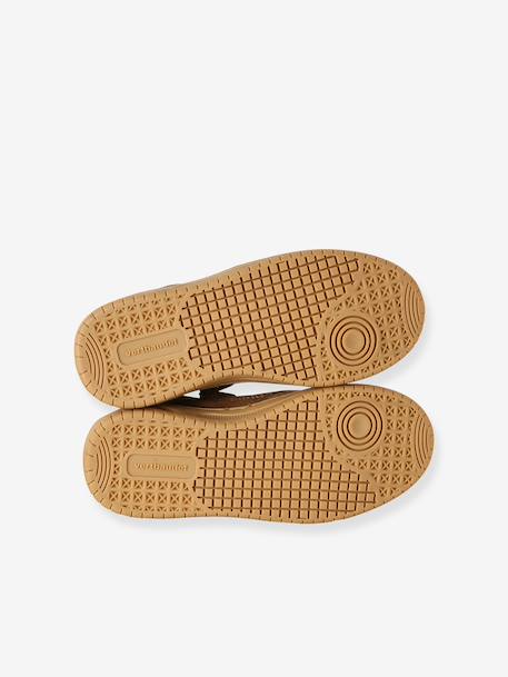 Pair of girls leather trainers beige+brown - vertbaudet enfant 