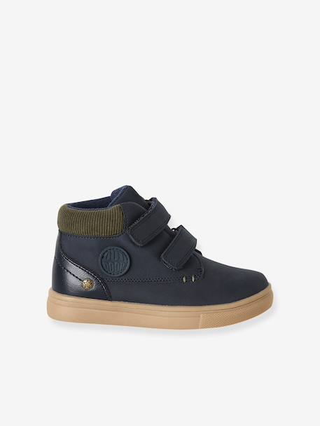 Pair of boys boots with straps navy blue - vertbaudet enfant 