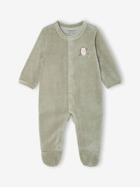 Pack of 2 baby sleepsuits with front opening cappuccino+pale pink+sage green - vertbaudet enfant 