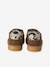 Baskets enfant fille cuir à scratchs beige+marron+vieux rose - vertbaudet enfant 