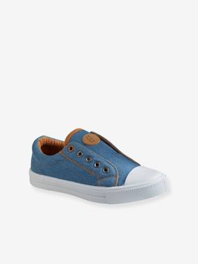 -Elasticated Canvas Trainers for Boys