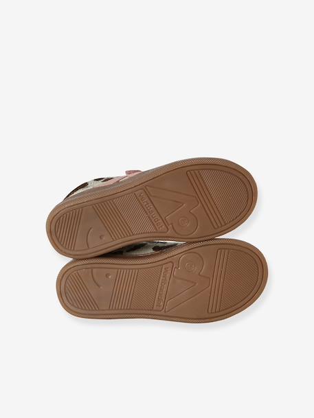 Pair of girls leather trainers dark brown - vertbaudet enfant 