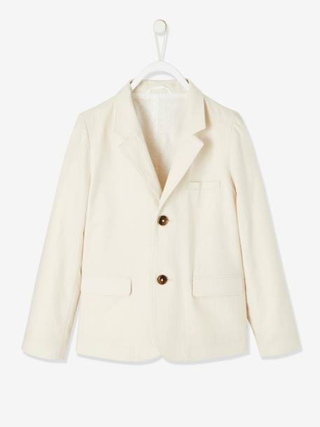 Veste garçon cérémonie en coton/lin beige+beige clair+bleu+marine foncé+vert sauge - vertbaudet enfant 