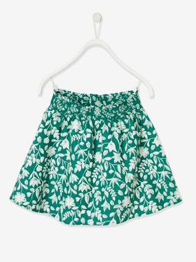 Skirt with Smocked Waistband, for Girls  - vertbaudet enfant