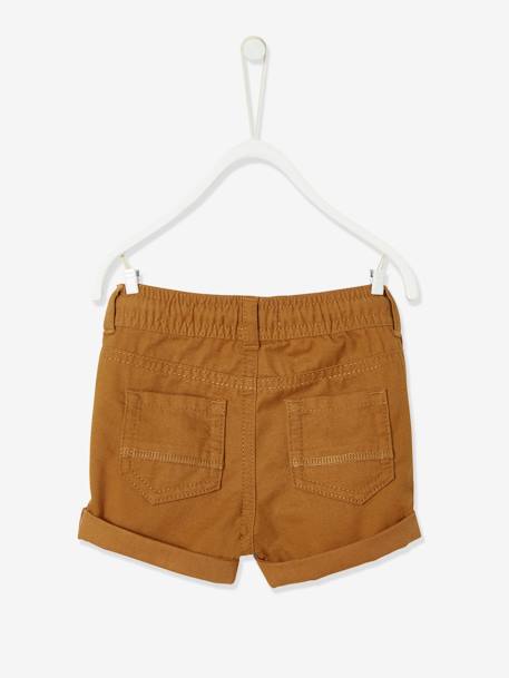 Twill Shorts with Elasticated Waistband, for Baby Boys Brown+Grey Anthracite+olive - vertbaudet enfant 