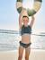Girl's floral two-piece swimsuit emerald green - vertbaudet enfant 