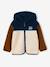 Zip-up hooded cardigan for boys fir green+medium blue - vertbaudet enfant 