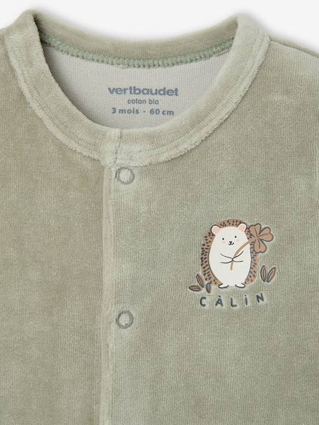Pack of 2 baby sleepsuits with front opening cappuccino+pale pink+sage green - vertbaudet enfant 