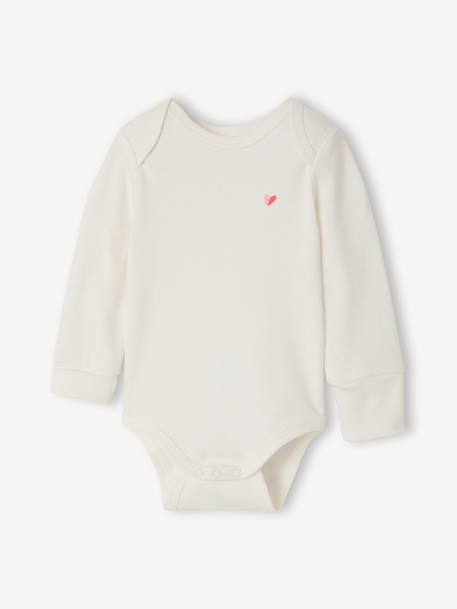 Lot 5 bodies manches longues bébé fille écru - vertbaudet enfant 