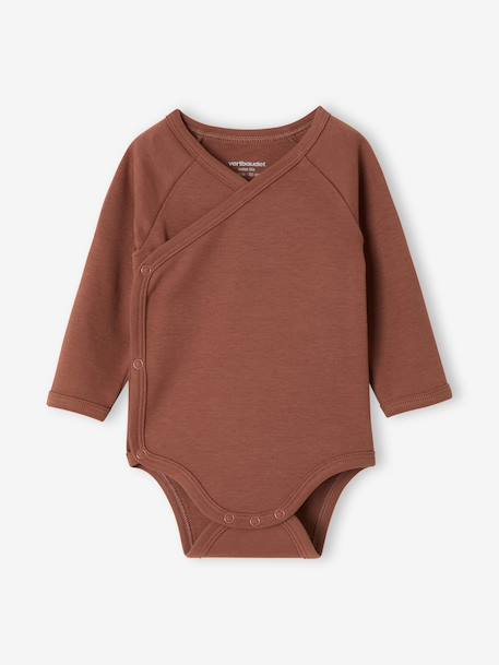 Pack of 5 long-sleeved bodysuits for newborn marl beige - vertbaudet enfant 