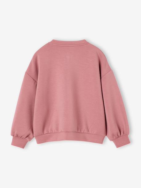 Zip-up sweatshirt for girls old rose - vertbaudet enfant 