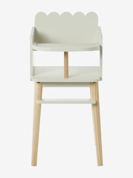 Chaise haute poupon feston en bois FSC® blanc - vertbaudet enfant 