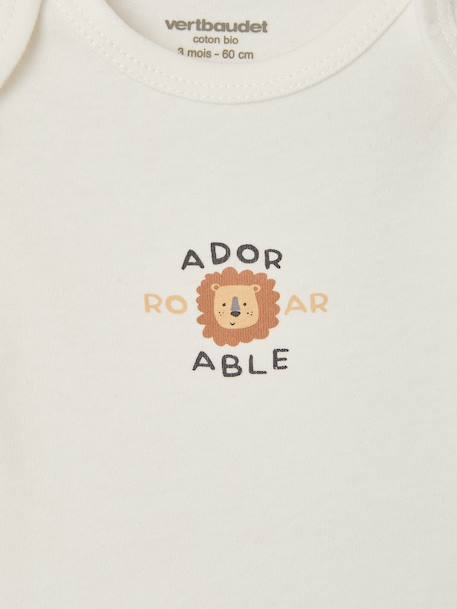 Lot de 3 bodies manches longues bébé noisette - vertbaudet enfant 