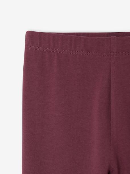 Long leggings for girls black+plum - vertbaudet enfant 