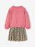 Dual Fabric Dress for Girls anthracite+ecru+mauve+sage green - vertbaudet enfant 