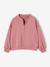 Zip-up sweatshirt for girls old rose - vertbaudet enfant 