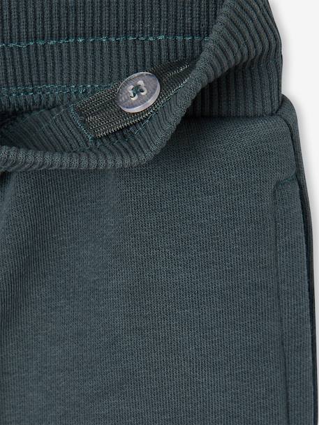 Pantalon jogging 'Athletic' garçon en molleton anthracite+chocolat+kaki - vertbaudet enfant 