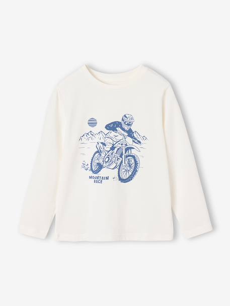 Long-sleeved T-shirt for boys anthracite+cappuccino+red+sage green+white - vertbaudet enfant 