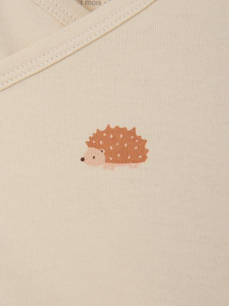 Lot de 5 bodies naissance manches longues beige chiné - vertbaudet enfant 