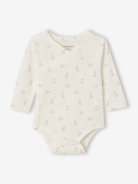 Pack of 2 long-sleeved newborn bodysuits ecru - vertbaudet enfant 