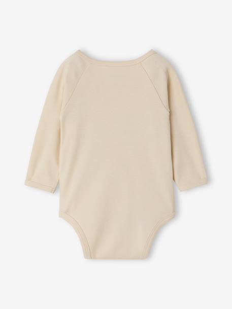 Lot de 5 bodies naissance manches longues beige chiné - vertbaudet enfant 